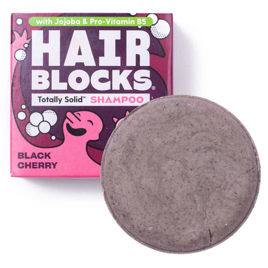 Hair Blocks Solid Shampoo Black Cherry - Plastic Free Vegan Shampoo Bars