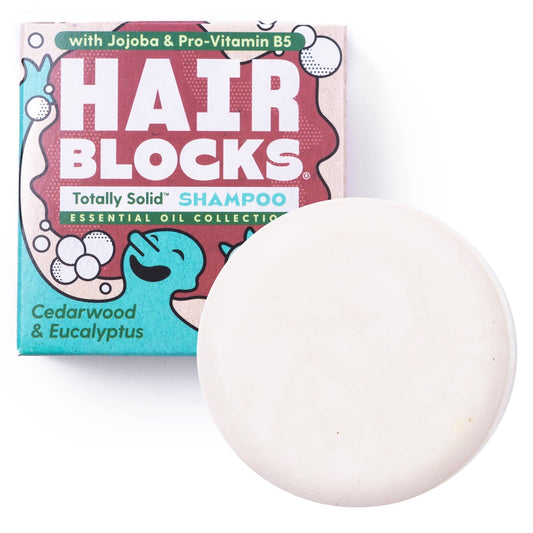 Hair Blocks Solid Shampoo Cedarwood & Eucalyptus - Plastic Free Vegan Shampoo Bars