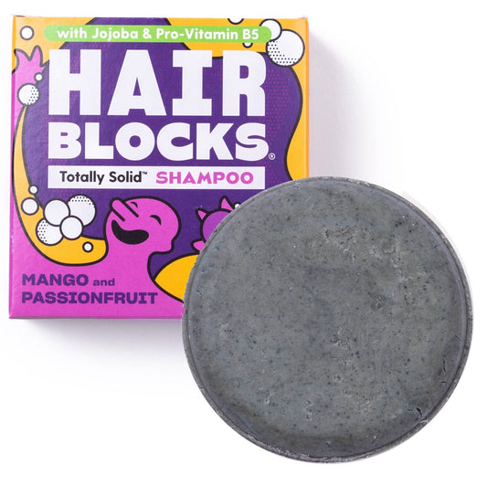 Hair Blocks Solid Shampoo Mango & Passionfruit - Plastic Free Vegan Shampoo Bars