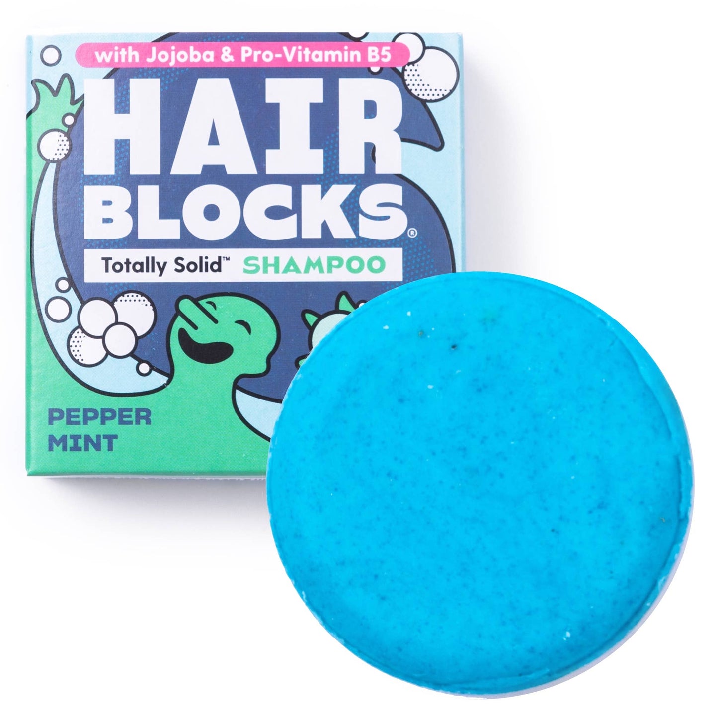Hair Blocks Solid Shampoo Peppermint - Plastic Free Vegan Shampoo Bars