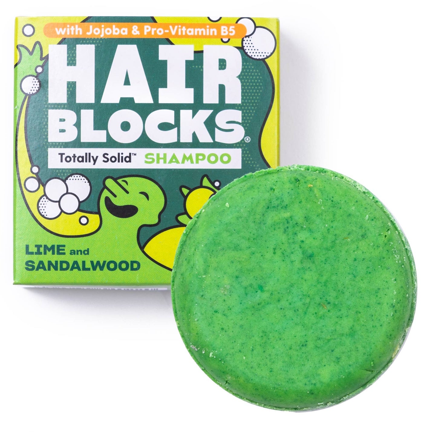 Hair Blocks Solid Shampoo Lime & Sandalwood - Plastic Free Vegan Shampoo Bars