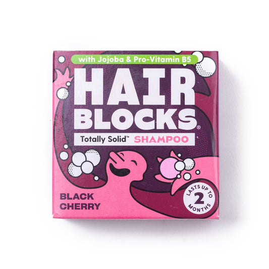 Hair Blocks Solid Shampoo Black Cherry - Plastic Free Vegan Shampoo Bars