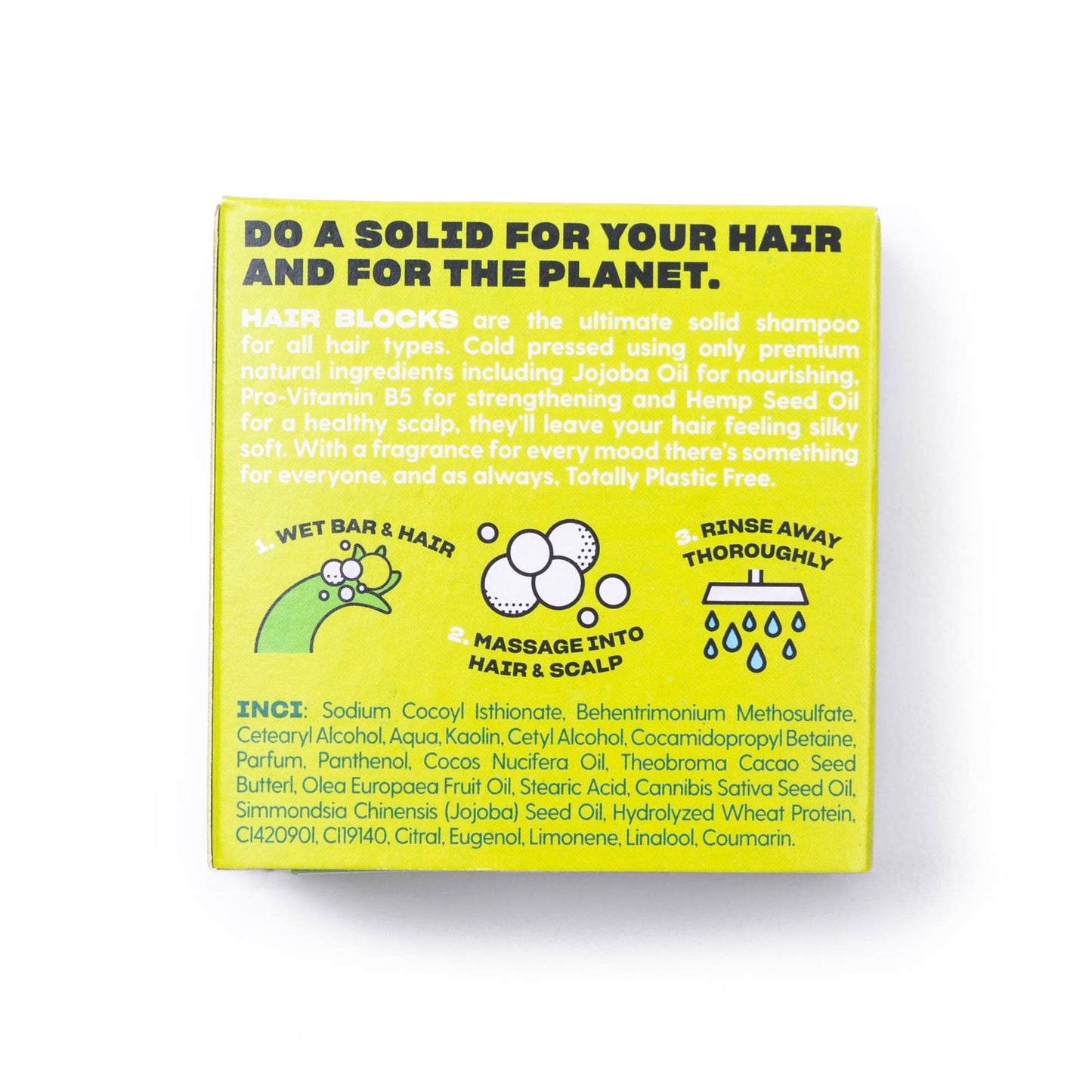 Hair Blocks Solid Shampoo Lime & Sandalwood - Plastic Free Vegan Shampoo Bars