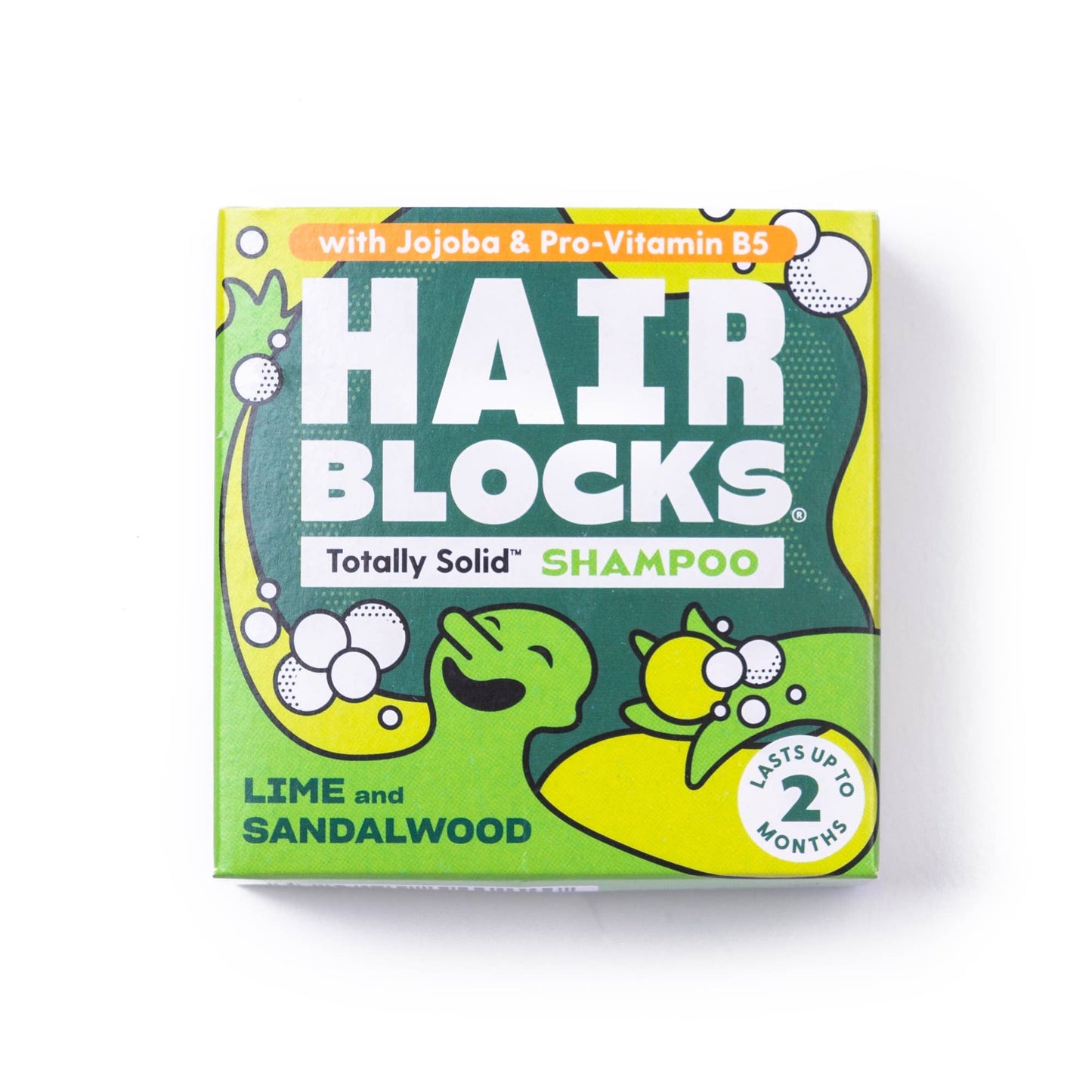 Hair Blocks Solid Shampoo Lime & Sandalwood - Plastic Free Vegan Shampoo Bars