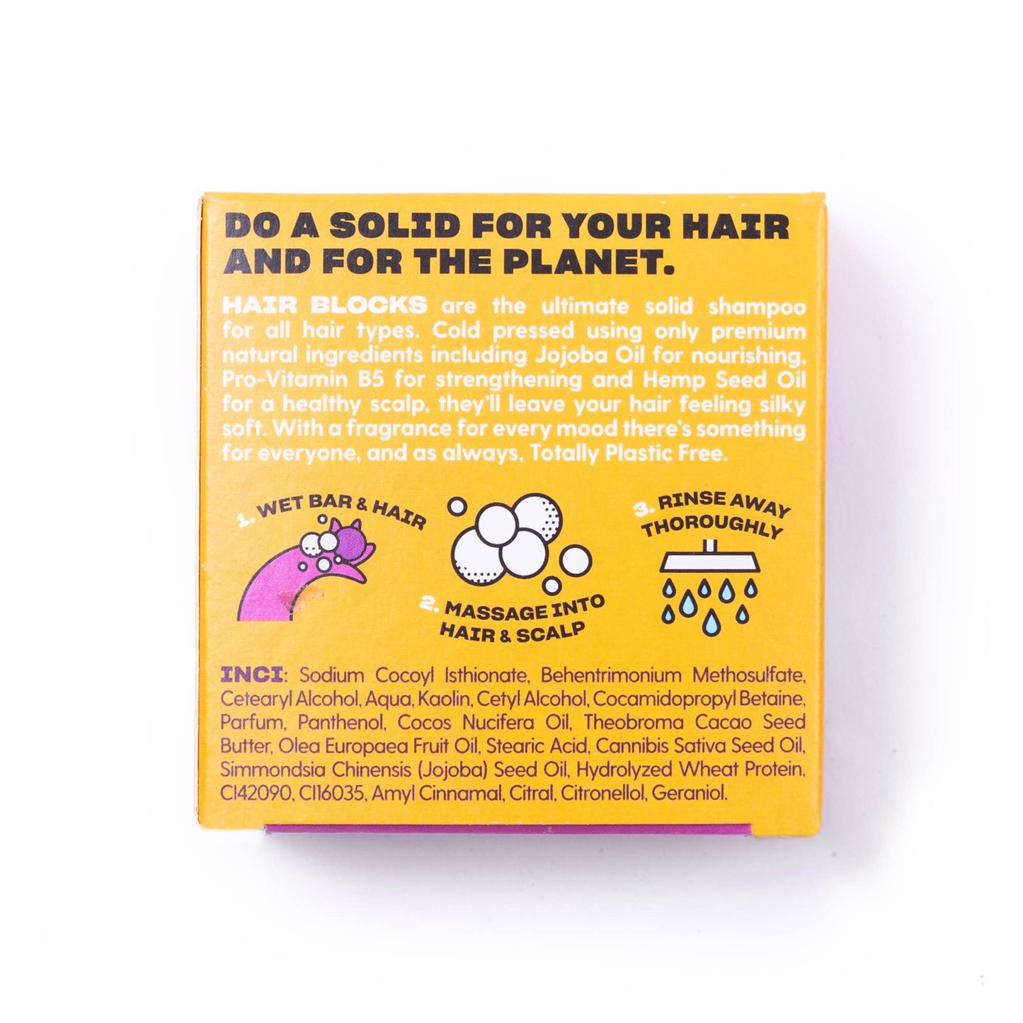 Hair Blocks Solid Shampoo Mango & Passionfruit - Plastic Free Vegan Shampoo Bars