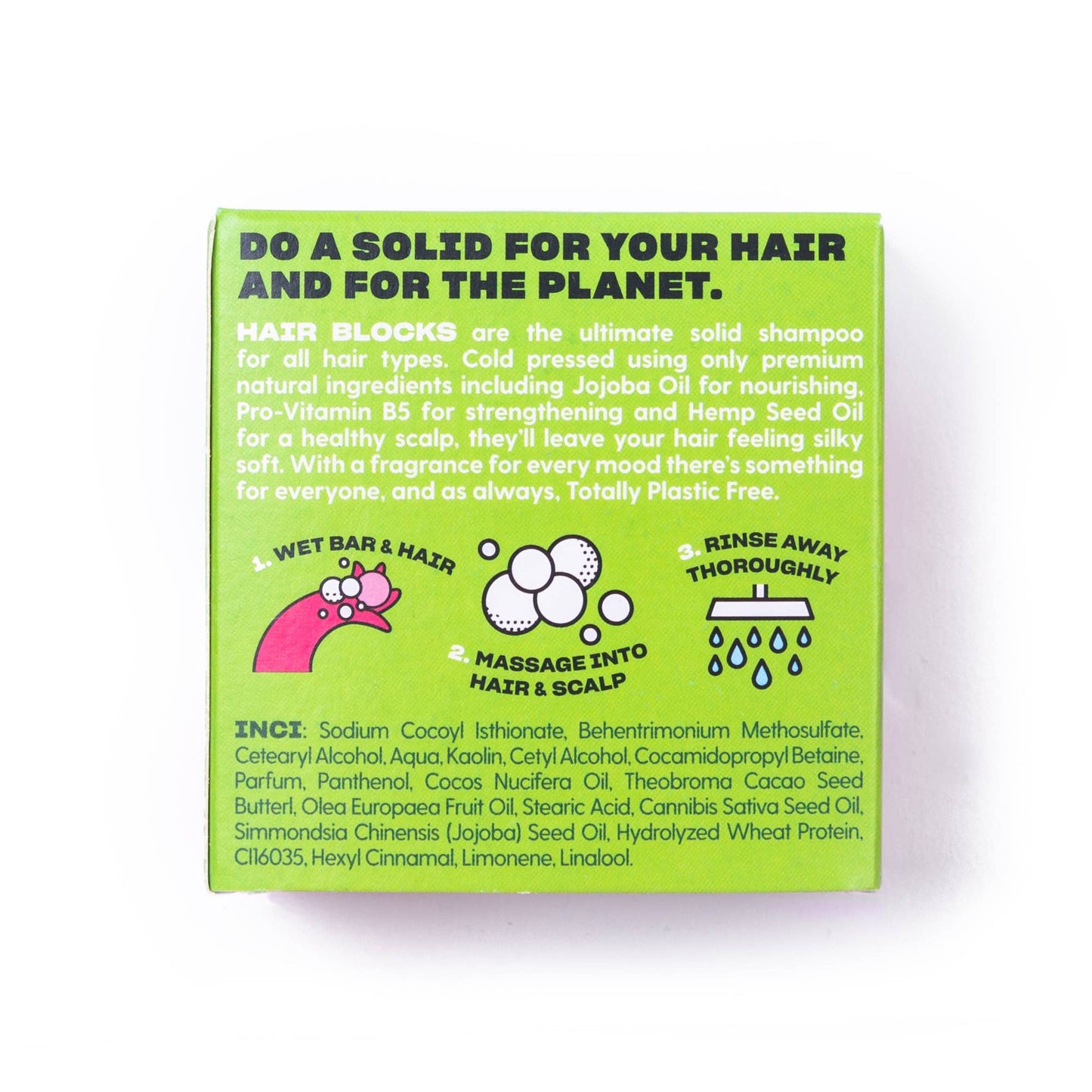 Hair Blocks Solid Shampoo Mint & Grapefruit - Plastic Free Vegan Shampoo Bars