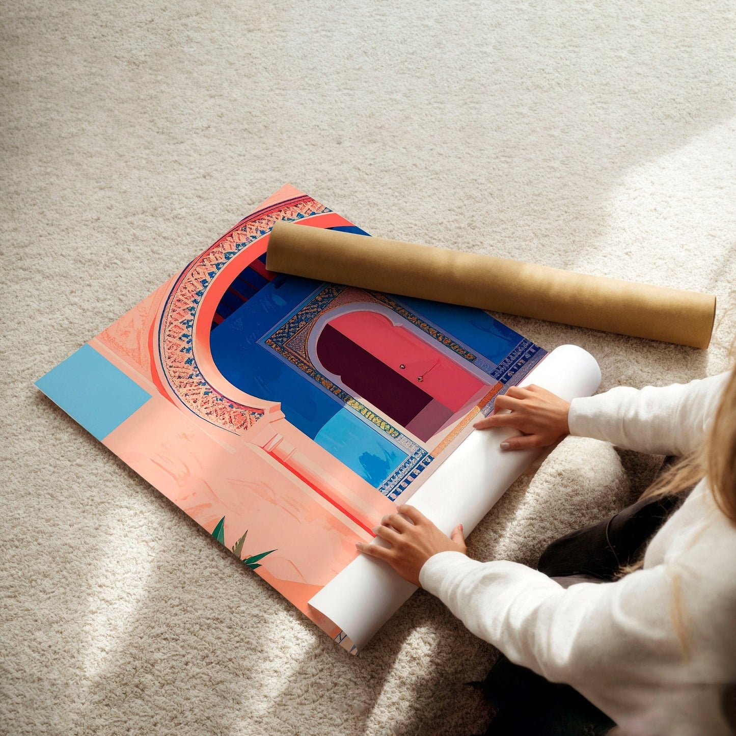 Hallway Wall Decor | Set of 2 Moroccan Inspired Wall art Prints