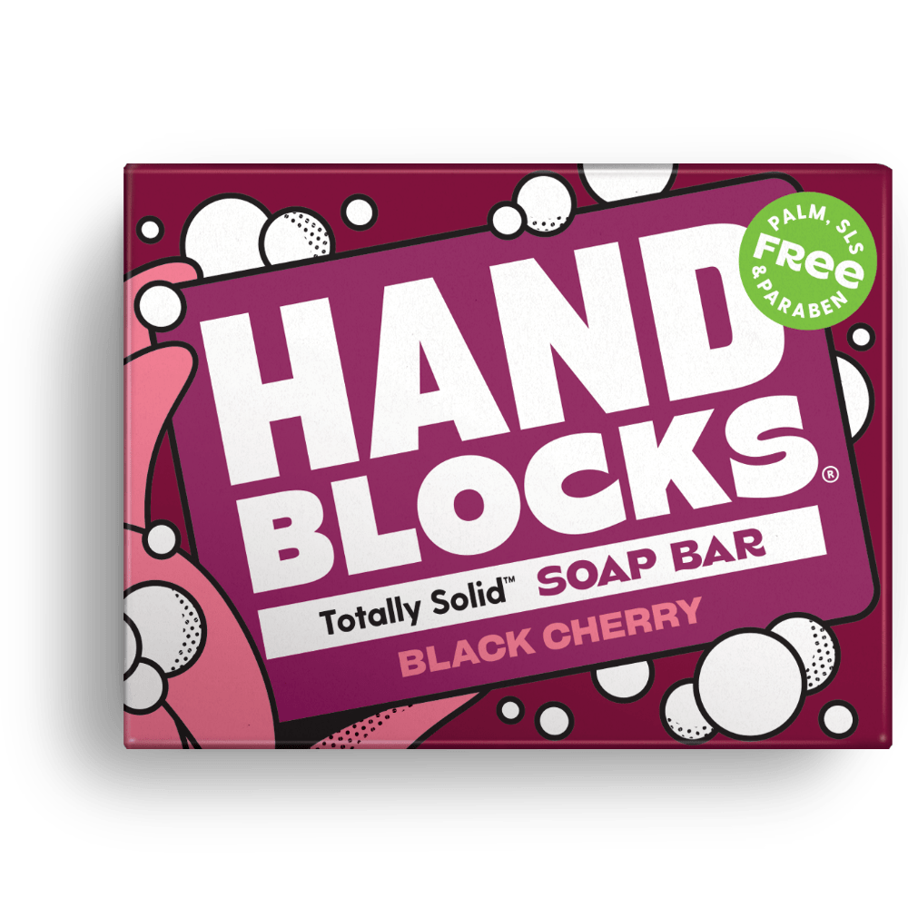 Hand Blocks Soap Black Cherry - Plastic Free Vegan Hand Soap Bars