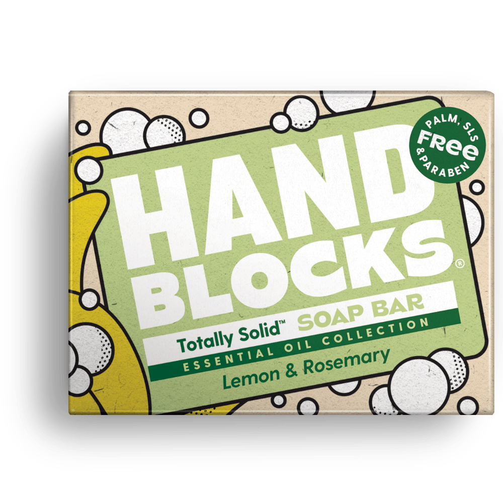Hand Blocks Soap Lemon & Rosemary - Plastic Free Vegan Hand Soap Bars