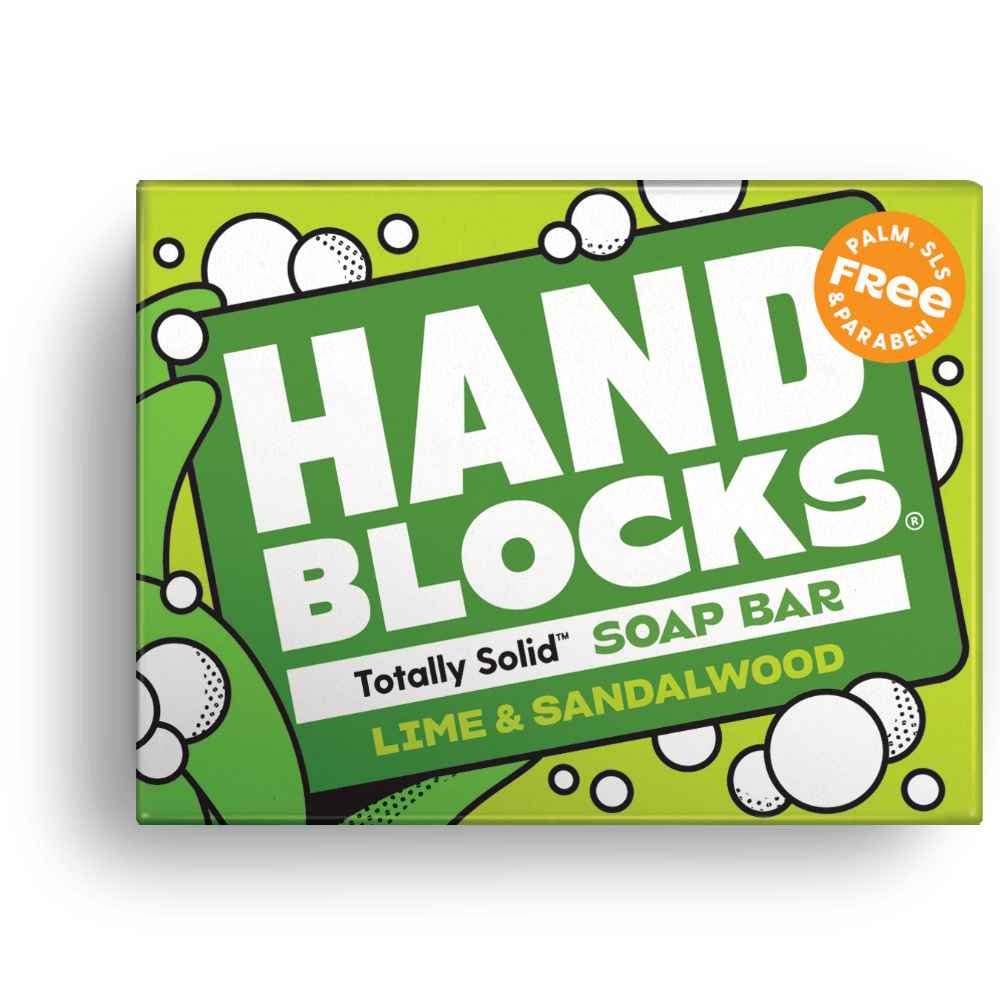 Hand Blocks Soap Lime & Sandawlwood - Plastic Free Vegan Hand Soap Bars
