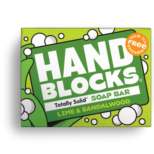 Hand Blocks Soap Lime & Sandawlwood - Plastic Free Vegan Hand Soap Bars