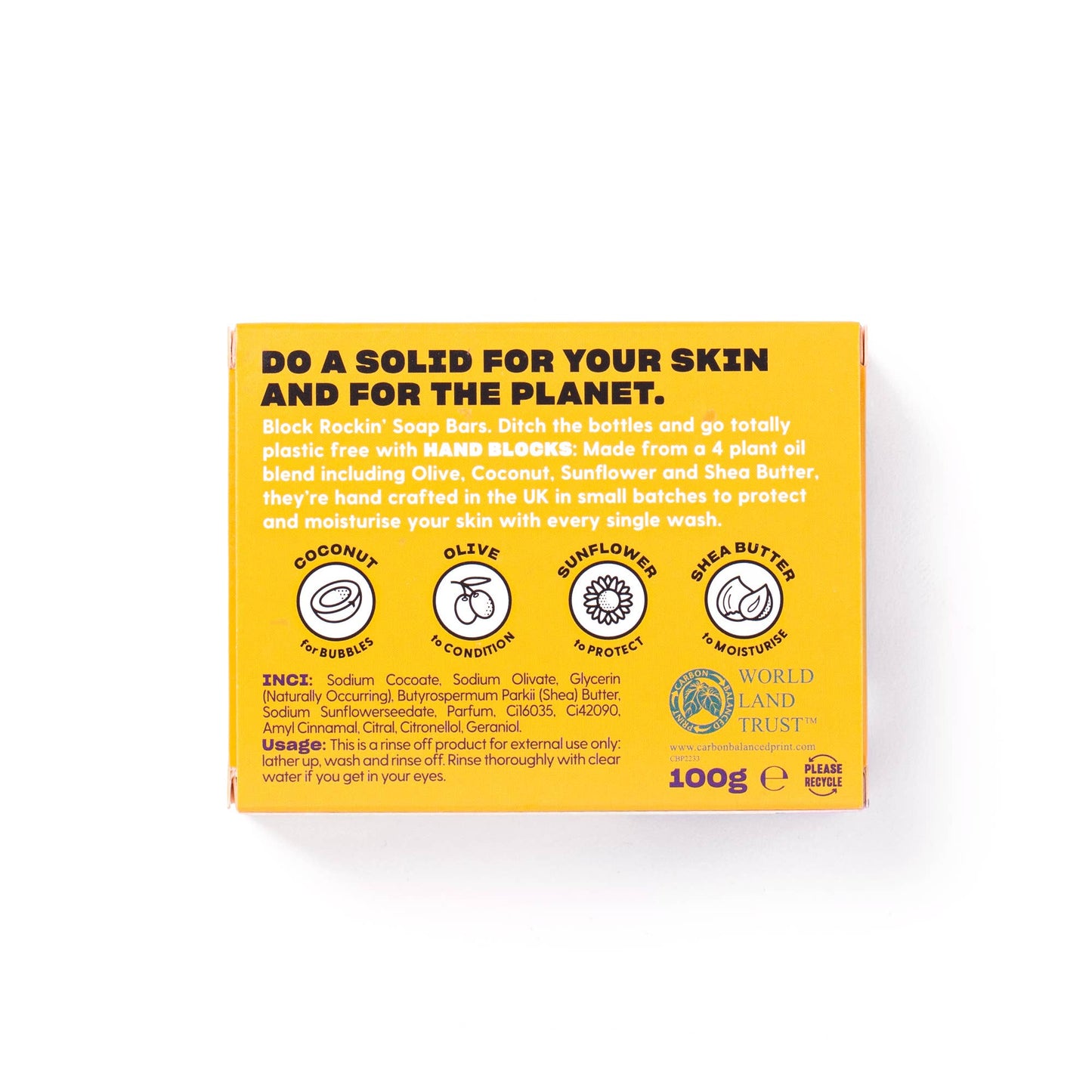 Hand Blocks Soap Mango & Passionfruit - Plastic Free Vegan Hand Soap Bars