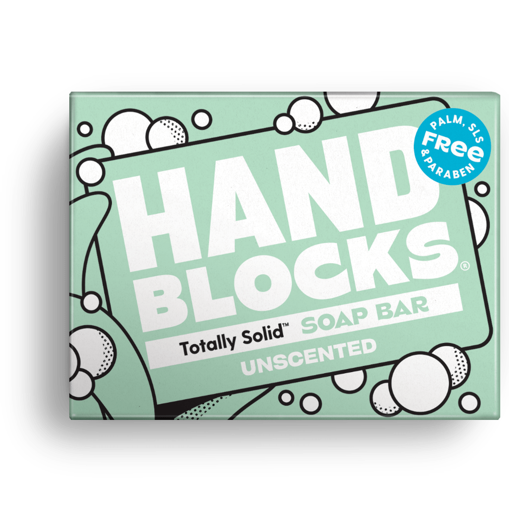 Hand Blocks Soap Naked Unscented - Plastic Free Vegan Hand Soap Bars