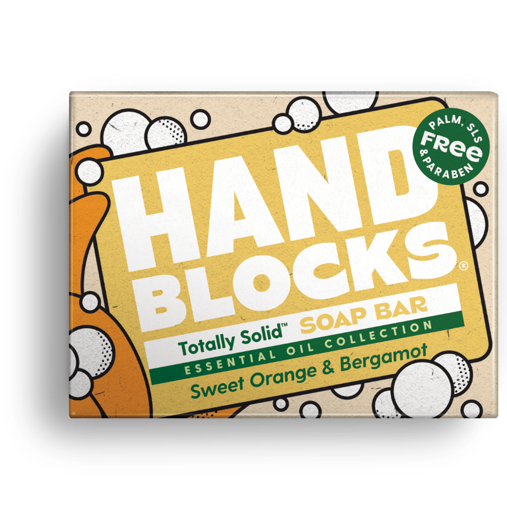 Hand Blocks Soap Sweet Orange & Bergamot - Plastic Free Vegan Hand Soap Bars