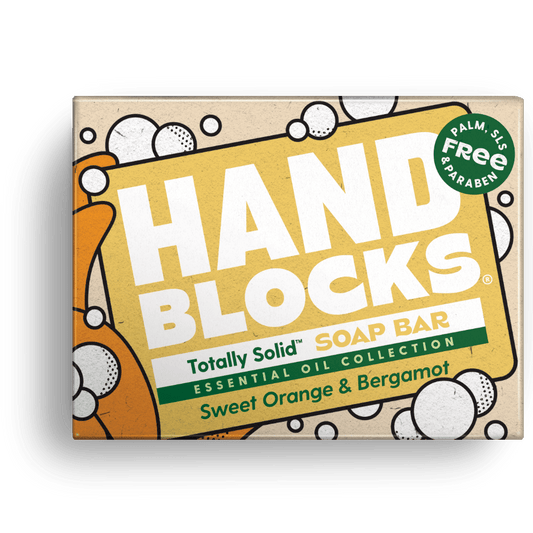 Hand Blocks Soap Sweet Orange & Bergamot - Plastic Free Vegan Hand Soap Bars