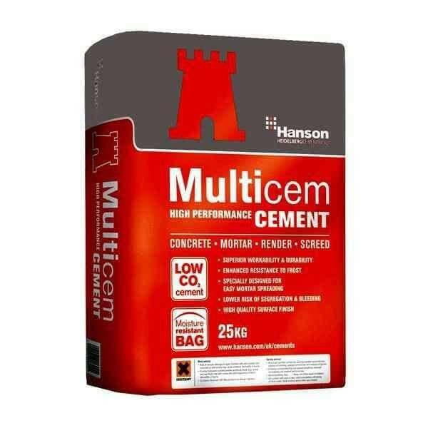 Hanson Castle Multicem Cement 25kg Bulk Buy