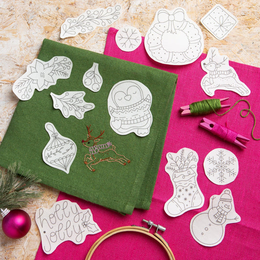 Christmas Cheer Stick & Stitch Embroidery Pack