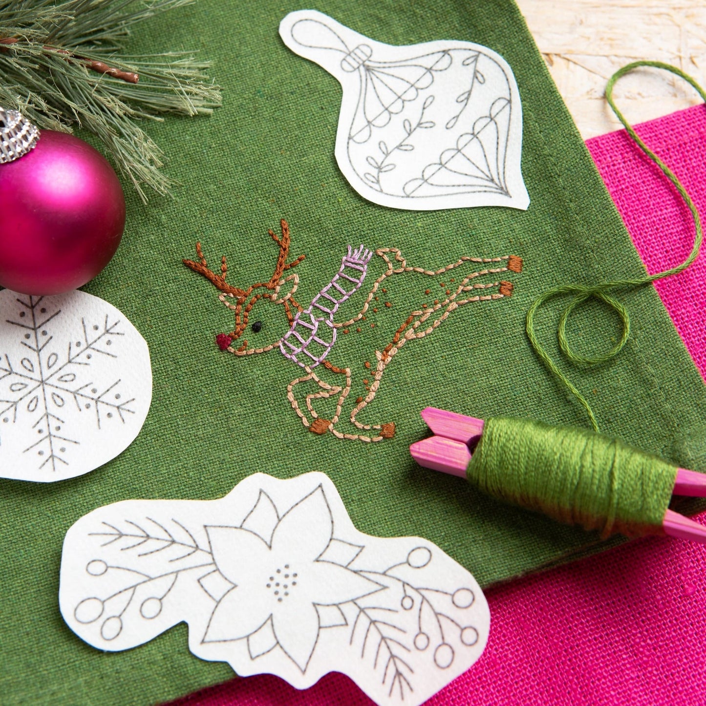 Christmas Cheer Stick & Stitch Embroidery Pack