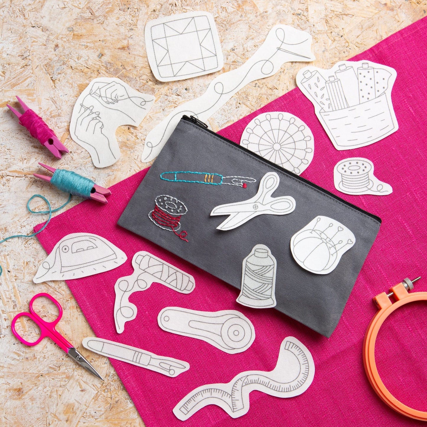 Sewing Circle Stick & Stitch Embroidery Pack