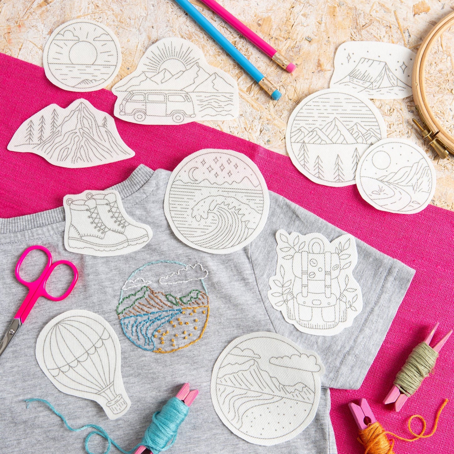 Wander Free Travel Stick & Stitch Embroidery Pack