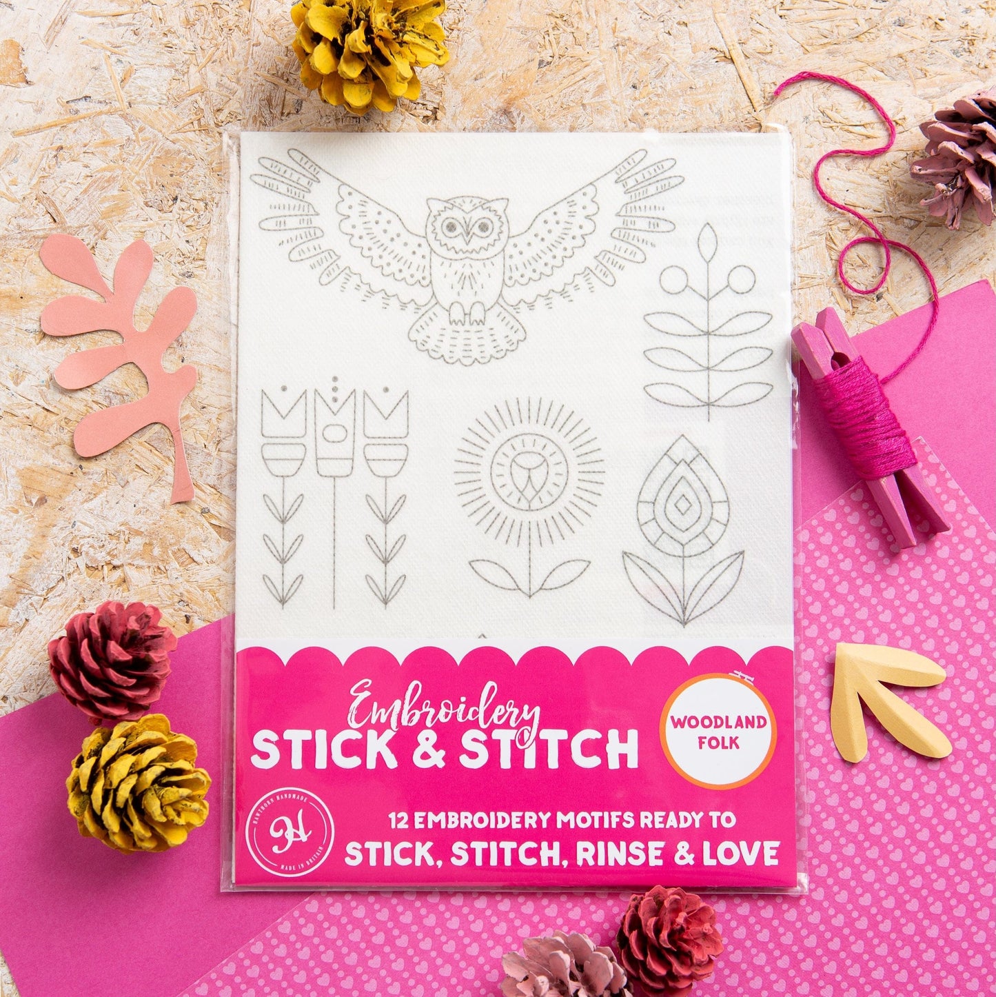 Woodland Folk Stick & Stitch Embroidery Pack