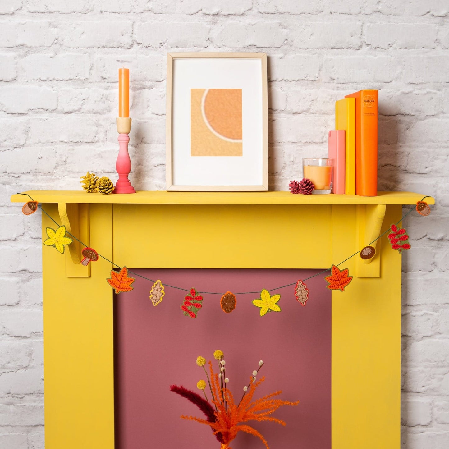 Autumn Garland Fall Leaves Felt Craft Kit for Beginners