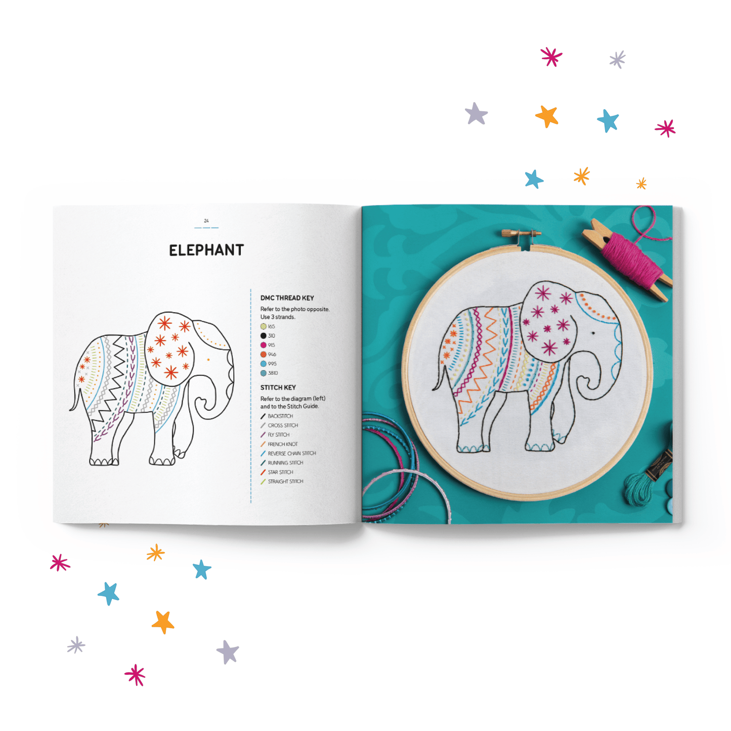 Embroidery Made Easy : Awesome Animals - Embroidery Pattern Book