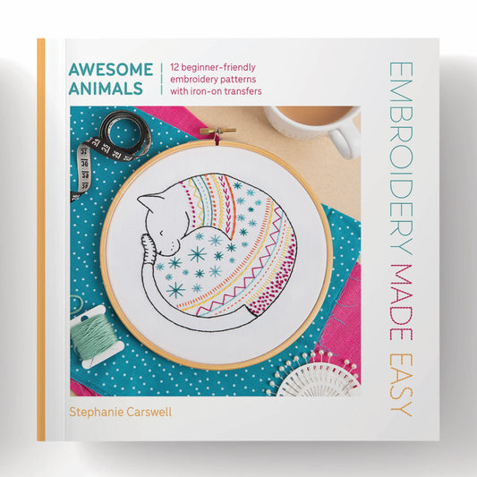Embroidery Made Easy : Awesome Animals - Embroidery Pattern Book