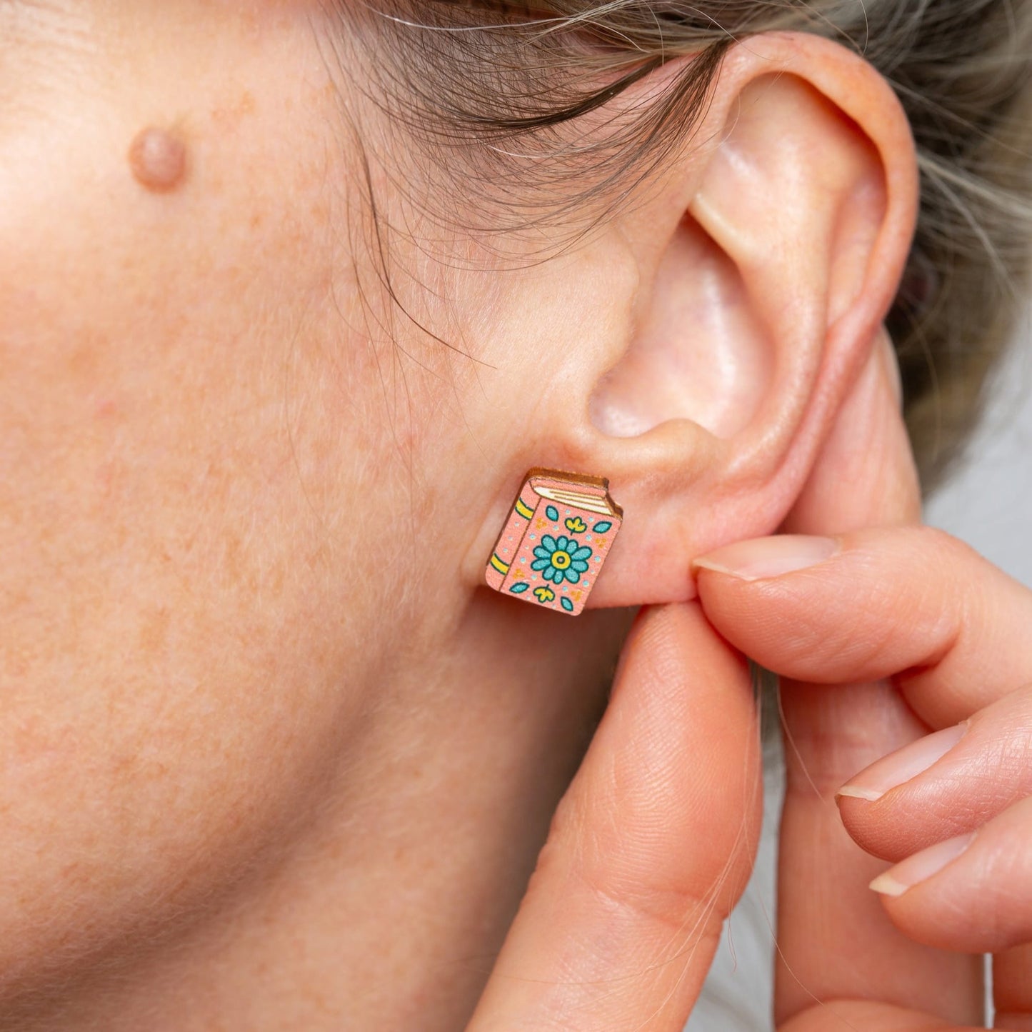 Book Wooden Earrings - Creative Gift