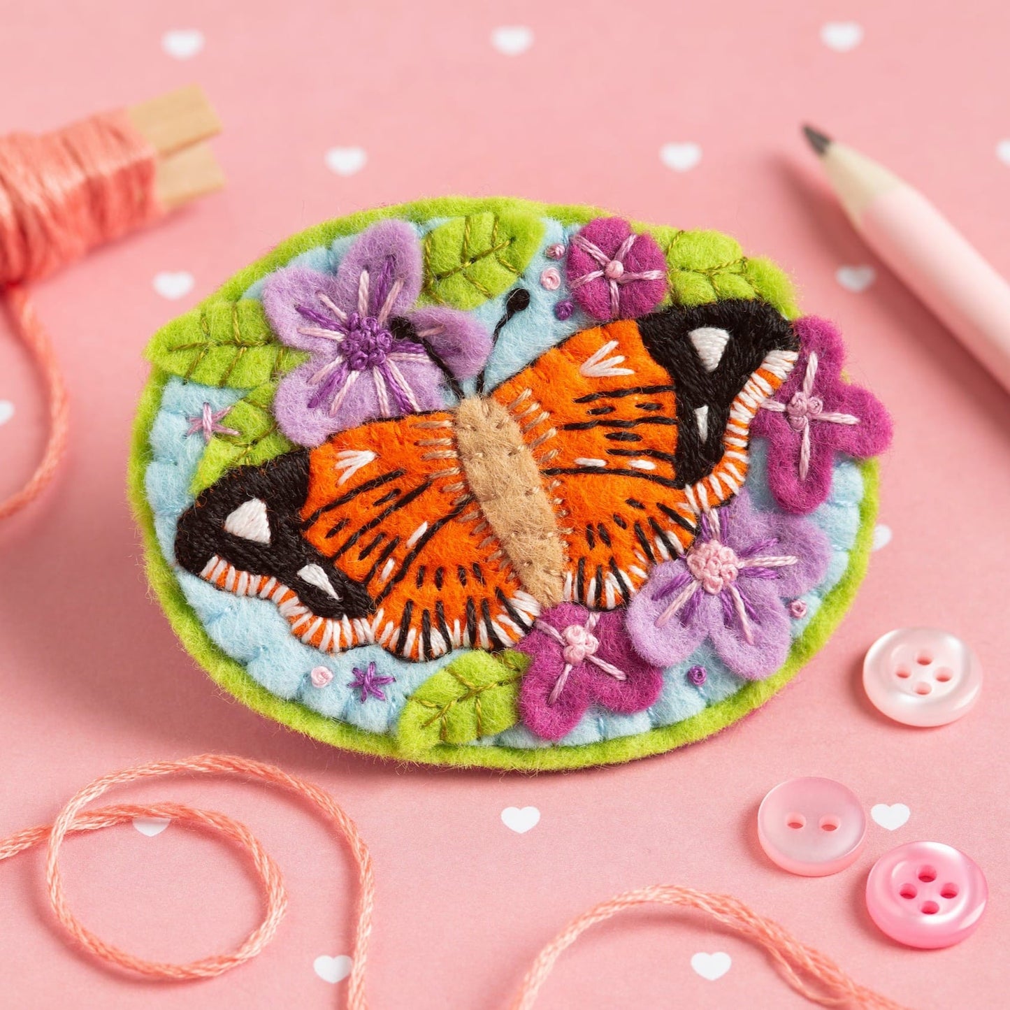 Butterfly Felt Craft Brooch Kit for Beginners