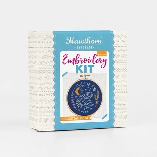 Celestial Frog Mini Embroidery Kit for Beginners