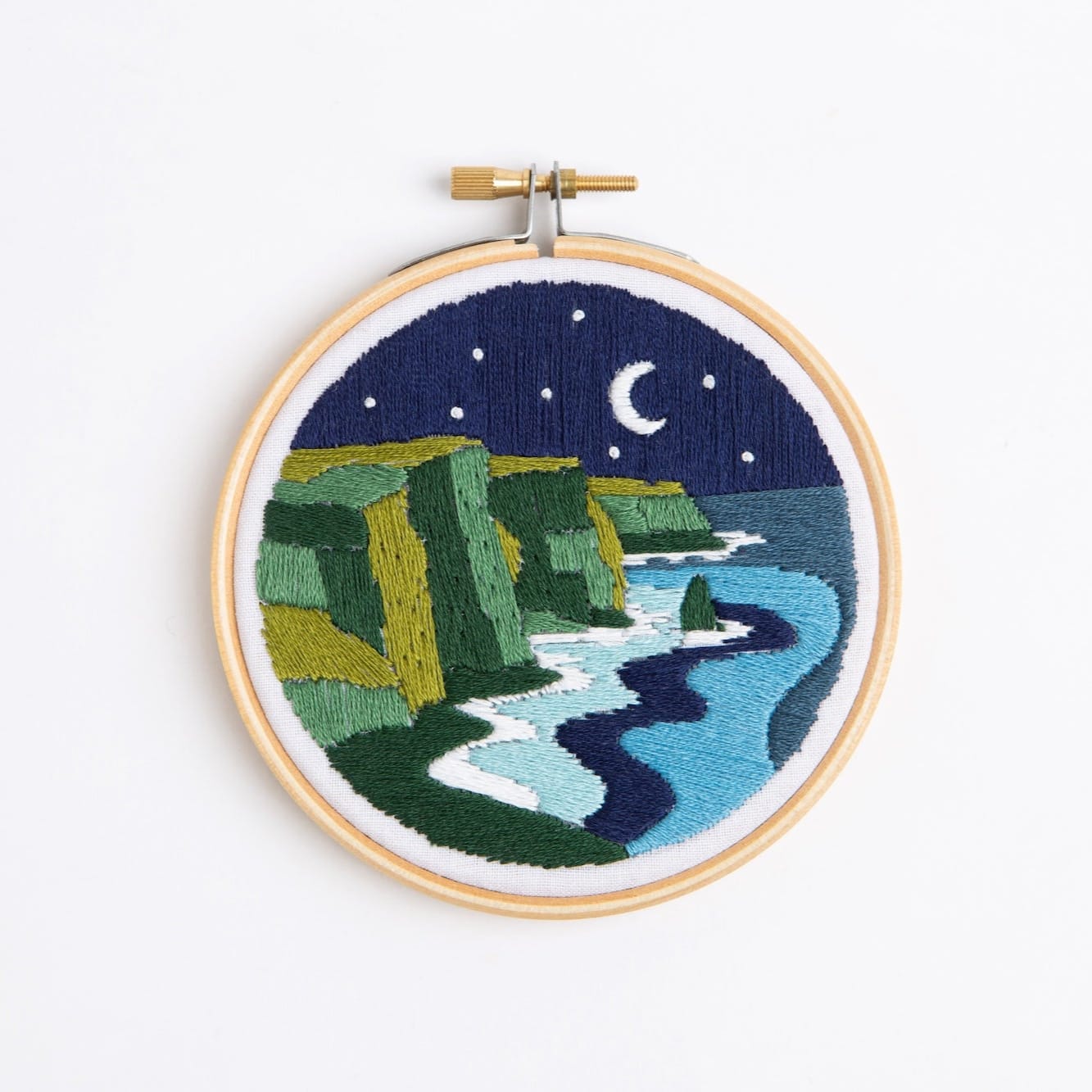 Celtic Cliffs Landscape Mini Embroidery Kit for Beginners