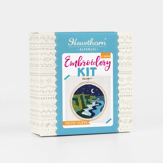 Celtic Cliffs Landscape Mini Embroidery Kit for Beginners