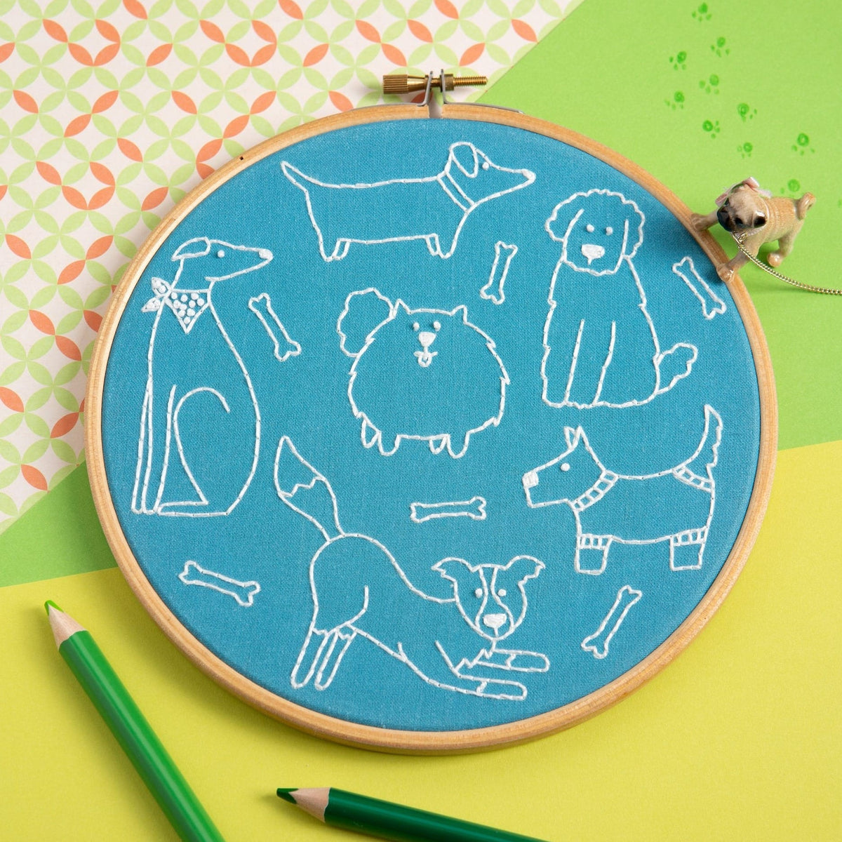 Dandy Dogs Embroidery Kit for Beginners