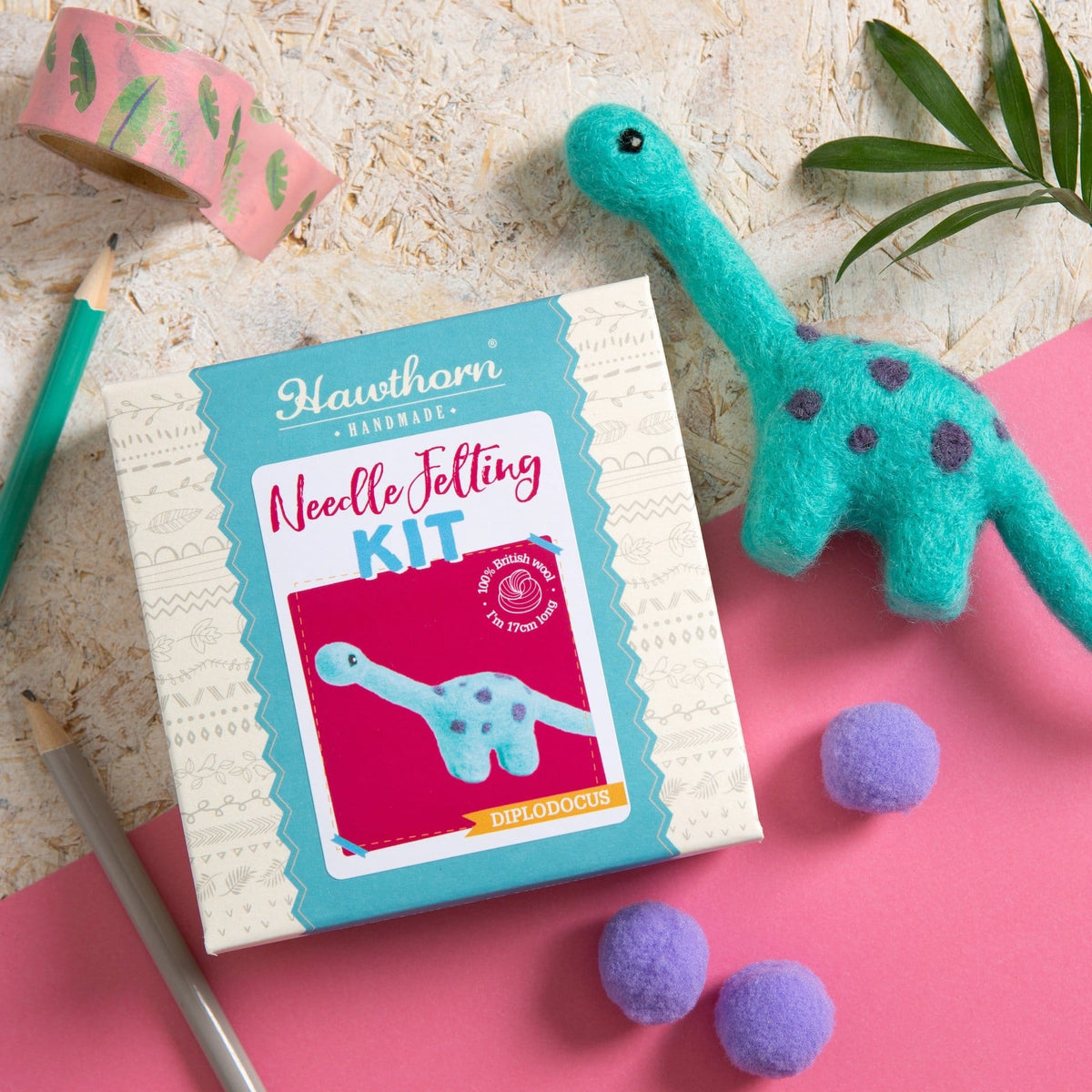 Diplodocus Dinosaur Needle Felting Kit for Beginners