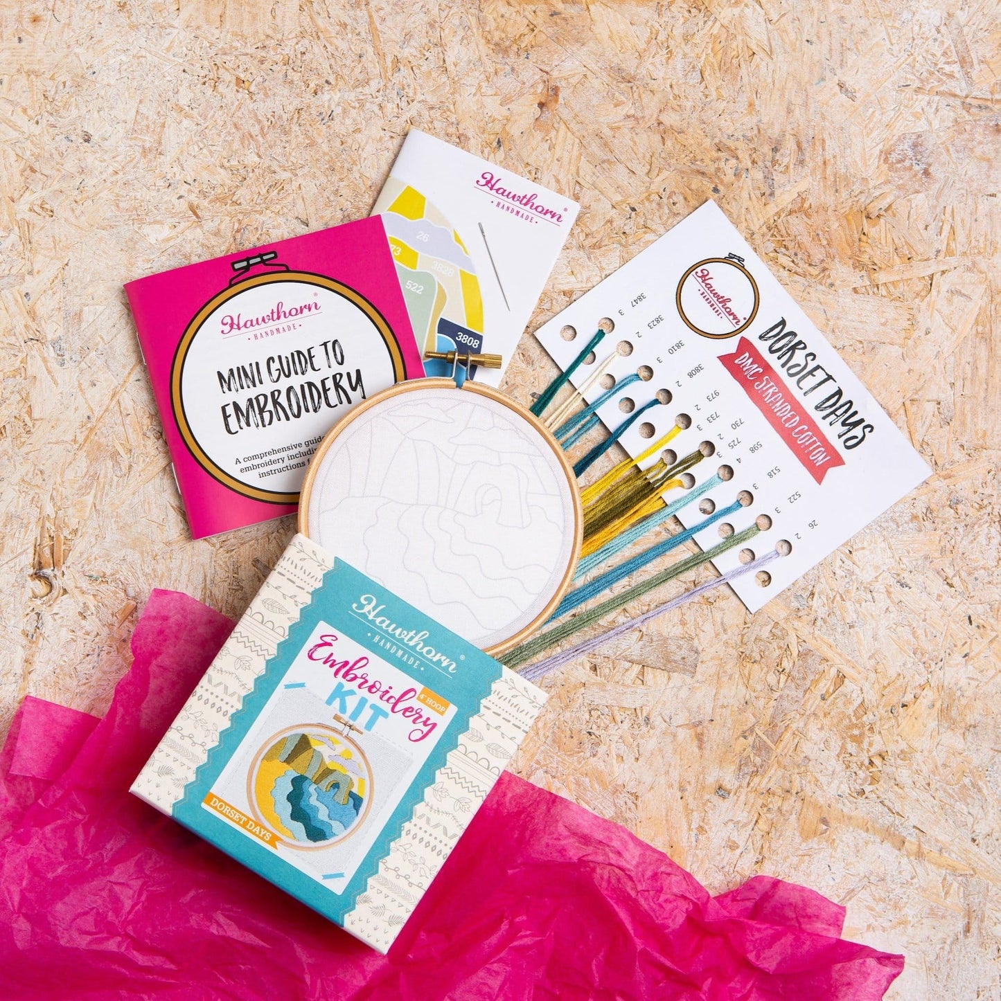 Dorset Days Landscape Mini Embroidery Kit for Beginners