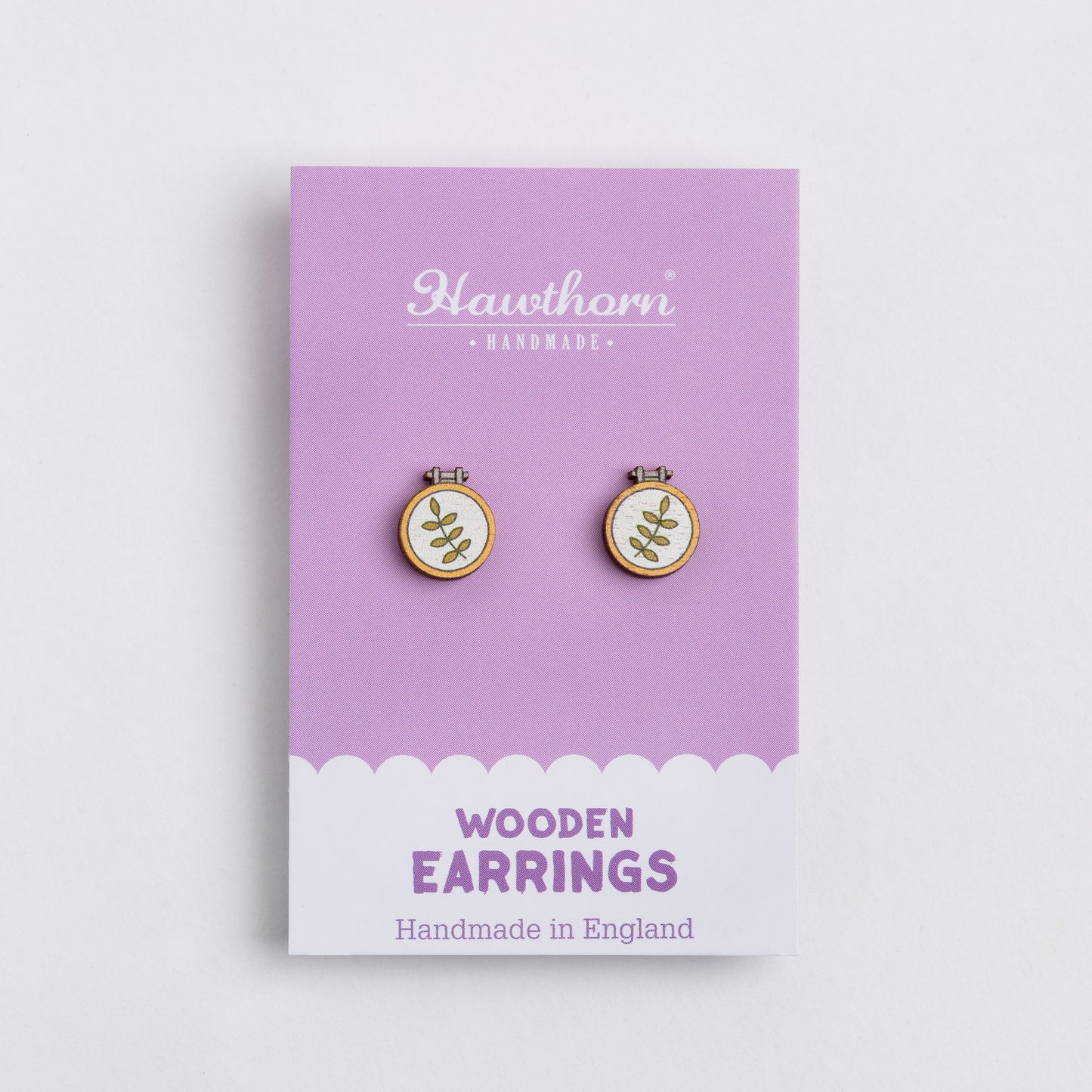 Embroidery Hoop Wooden Earrings  - Creative Gift