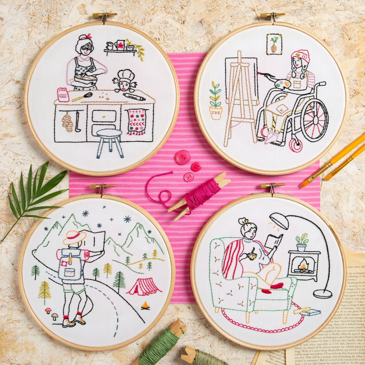 Explore - Hiking Embroidery Kit for Beginners
