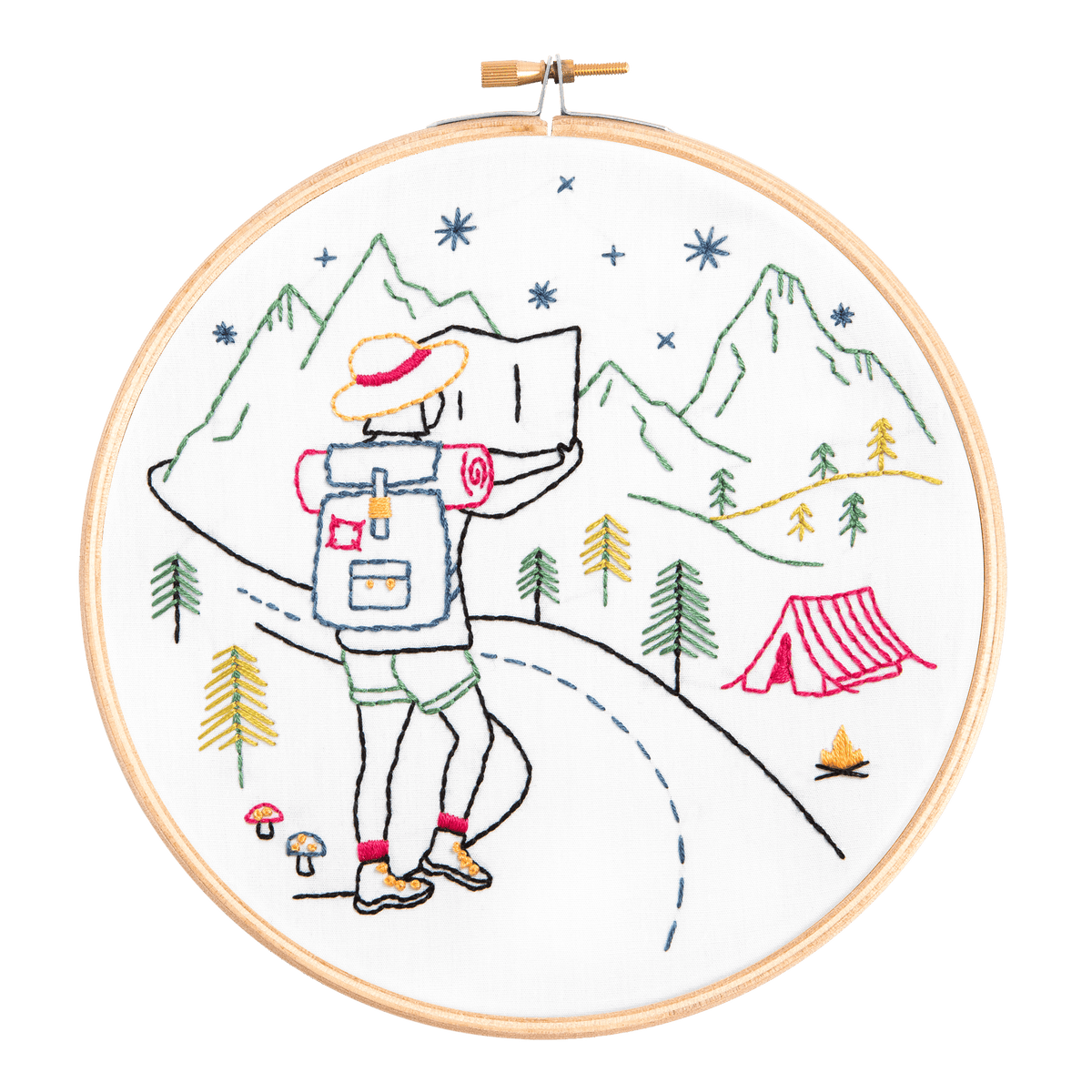 Explore - Hiking Embroidery Kit for Beginners
