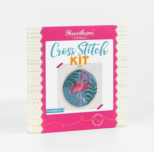 Flamingo Cross Stitch Kit for Beginners