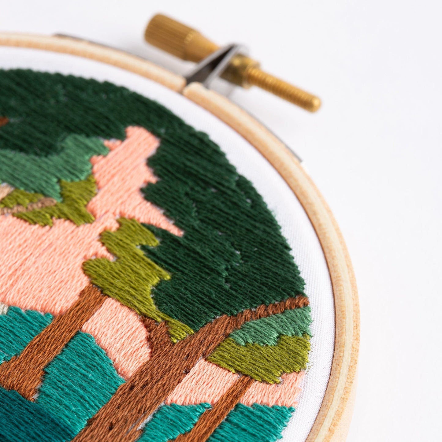 Forest Walk Landscape Mini Embroidery Kit for Beginners
