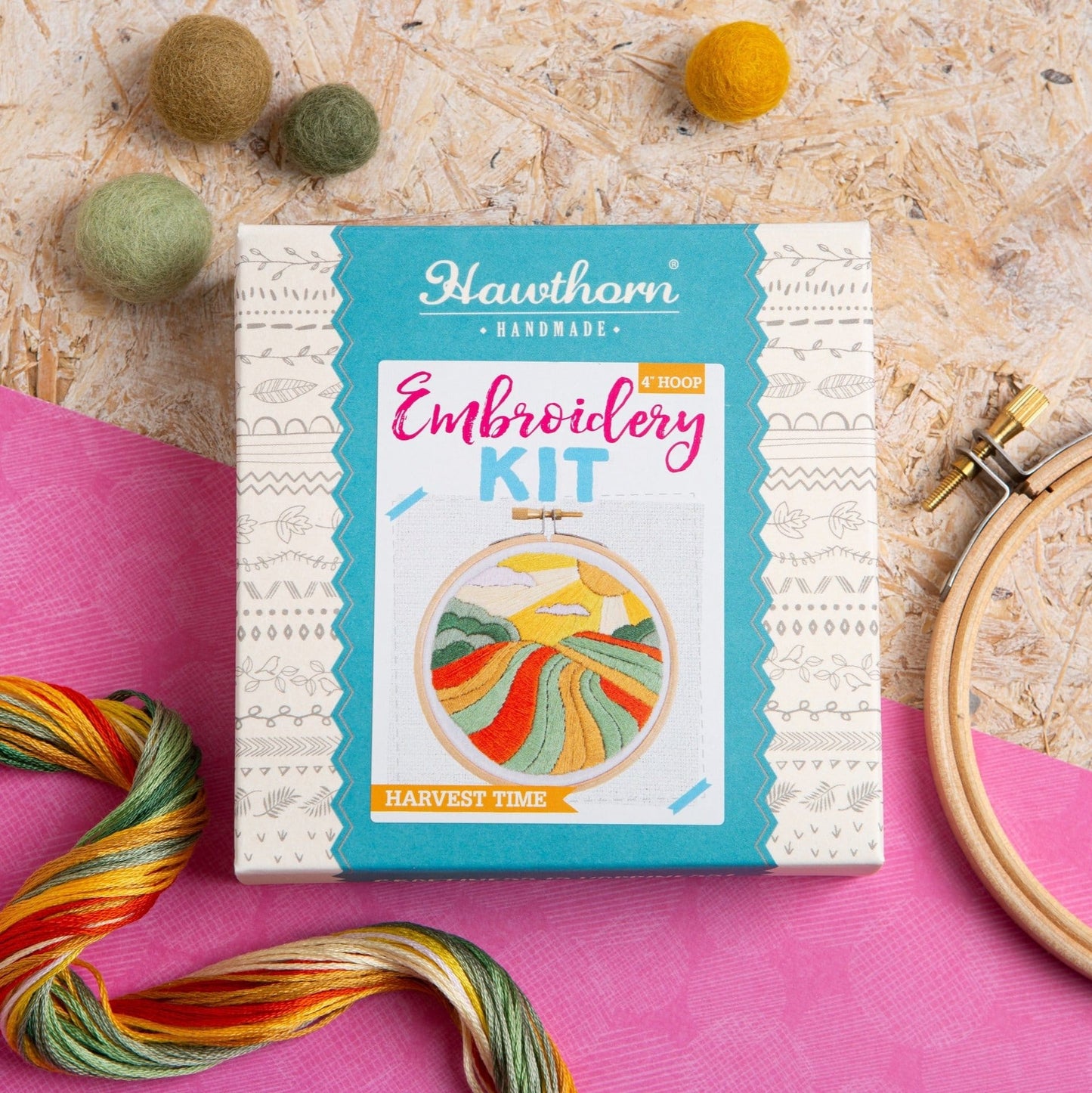 Harvest Time Landscape Mini Embroidery Kit for Beginners