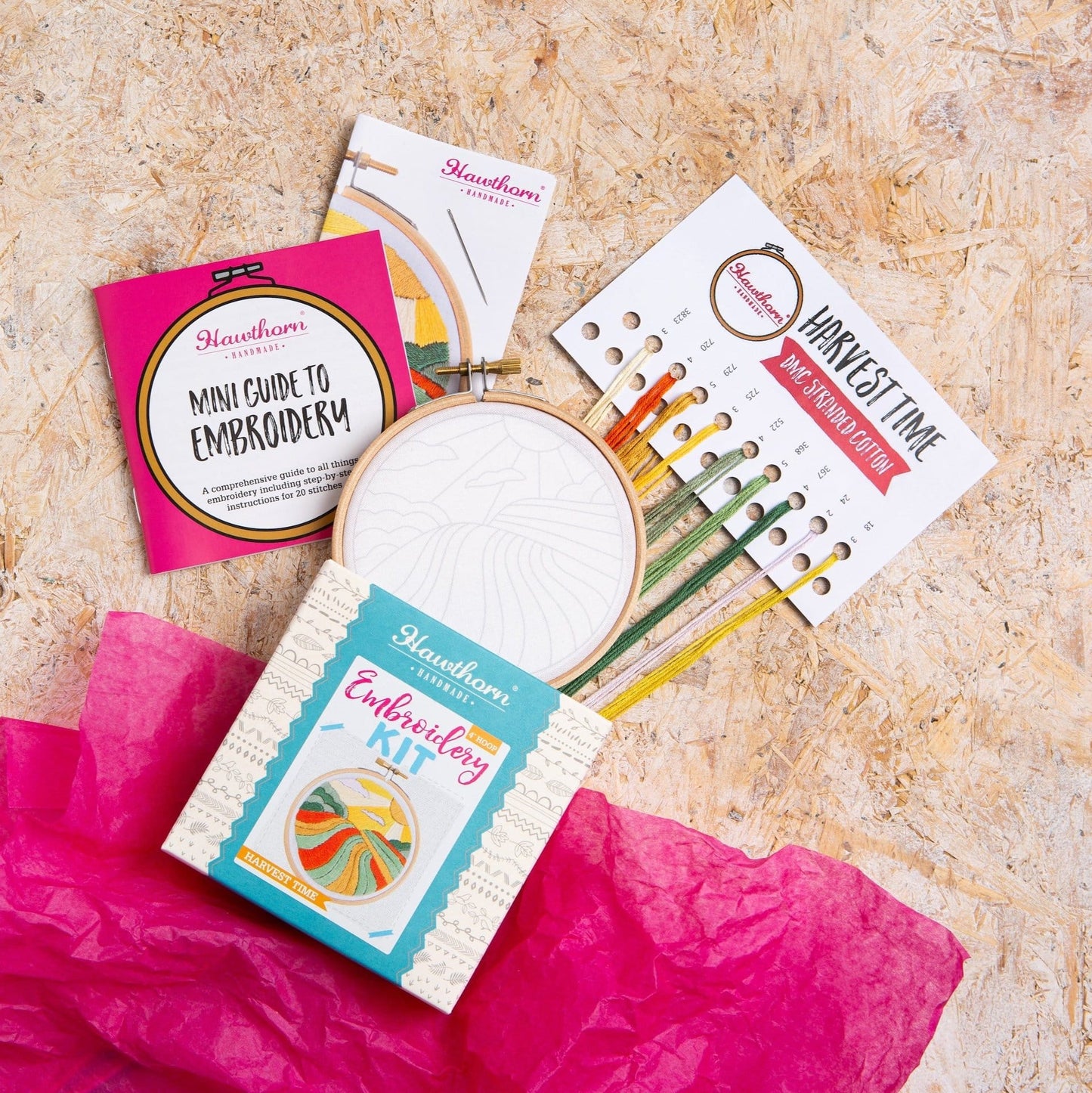 Harvest Time Landscape Mini Embroidery Kit for Beginners