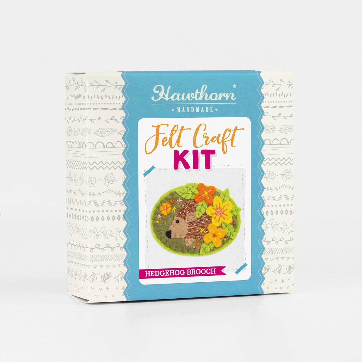 Hedgehog Felt Craft Brooch Kit for Beginners