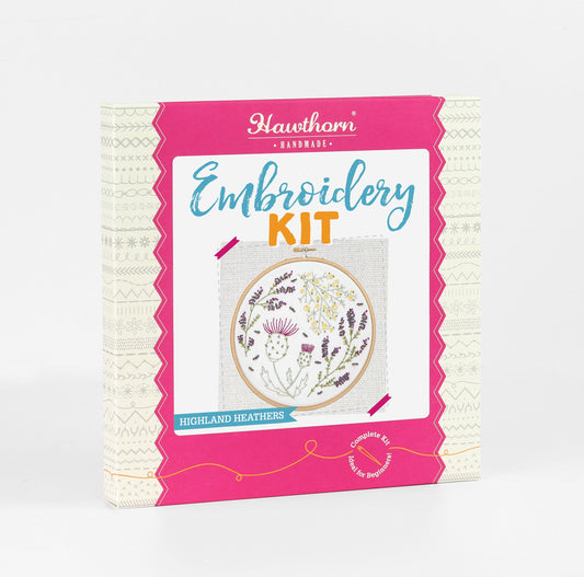 Highland Heathers Embroidery Kit for Beginners