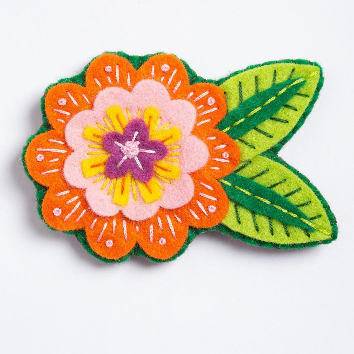 Margery Flower Felt Craft Brooch Kit for Beginners