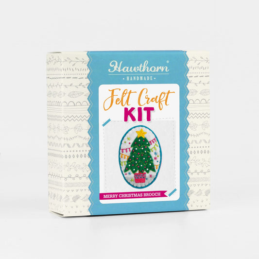 Merry Christmas Felt Craft Brooch Kit for Beginners