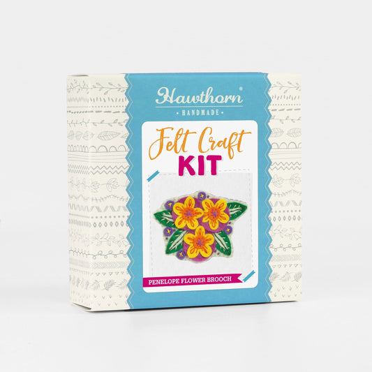 Penelope Flower Felt Craft Brooch Kit for Beginners