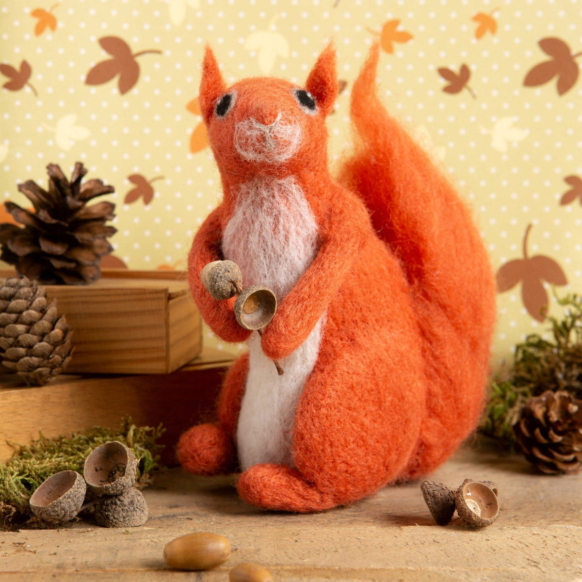 Red Squirrel Needle Felting Kit for Beginners