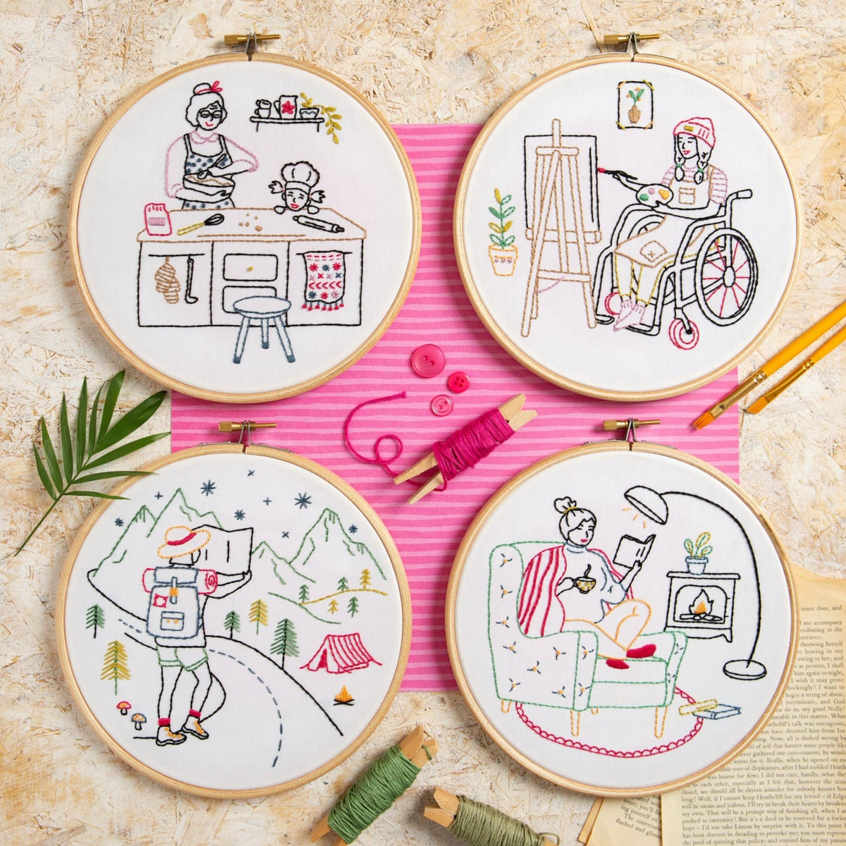 Relax - Stitching Embroidery Kit for Beginners